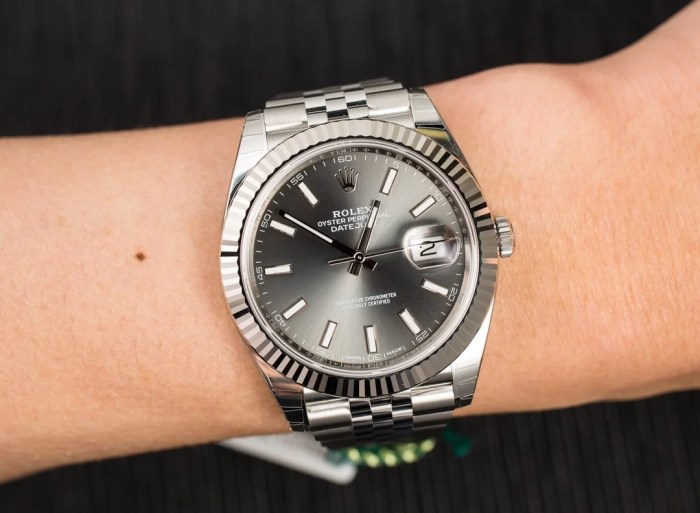 Rhodium rolex datejust